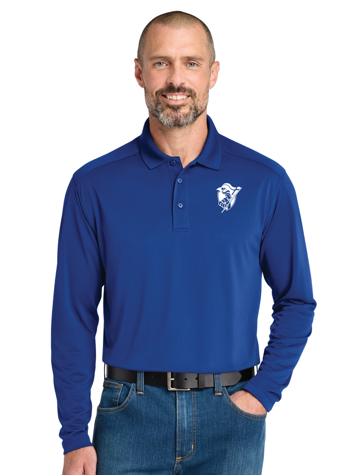 Blue Shield Long Sleeve Polo