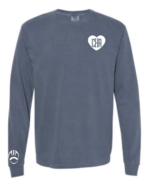 CHA Heart Shirt (Long-Sleeved) - Blue