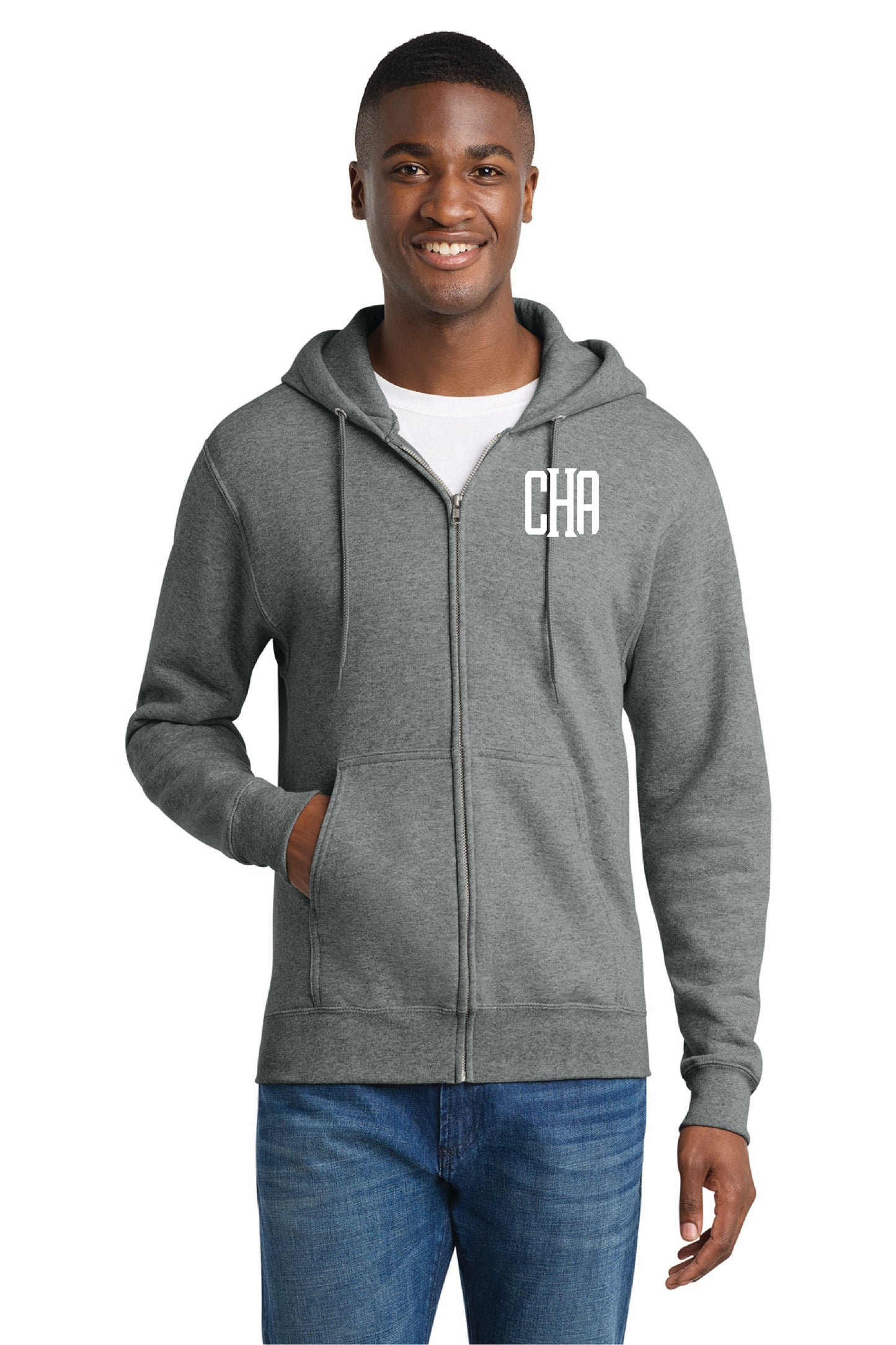 Gray CHA Full Zip Jacket