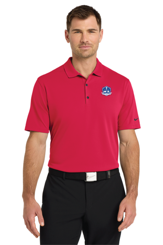 Men's Red Nike Crest Polo