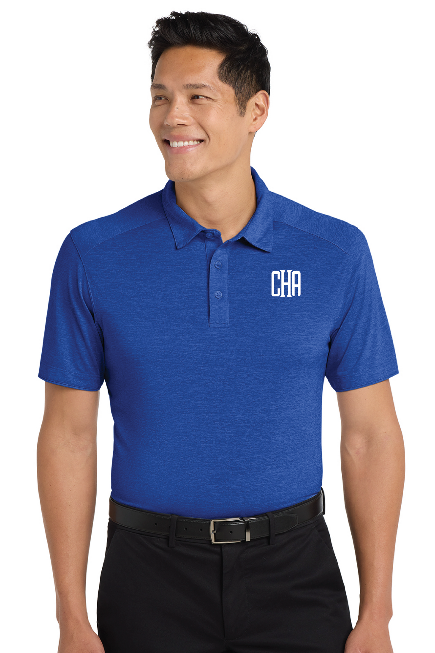 CHA Men's Digi-Heather Polo