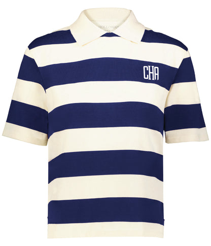 CHA Women's Striped Collared Tee